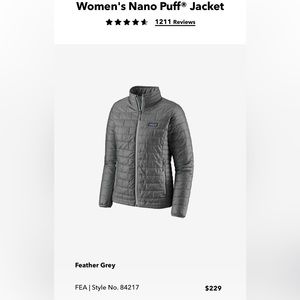 Brand New Women’s Patagonia Nano Puff Jacket!!!